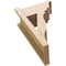 Ekena Millwork 7 1/2-in W x 14-in D x 22-in H Funston Trad Rough Cedar Woodgrain TimberThane Outlooker, Primed Tan OUTUR075X14X22FST04RCPR - alternate 4